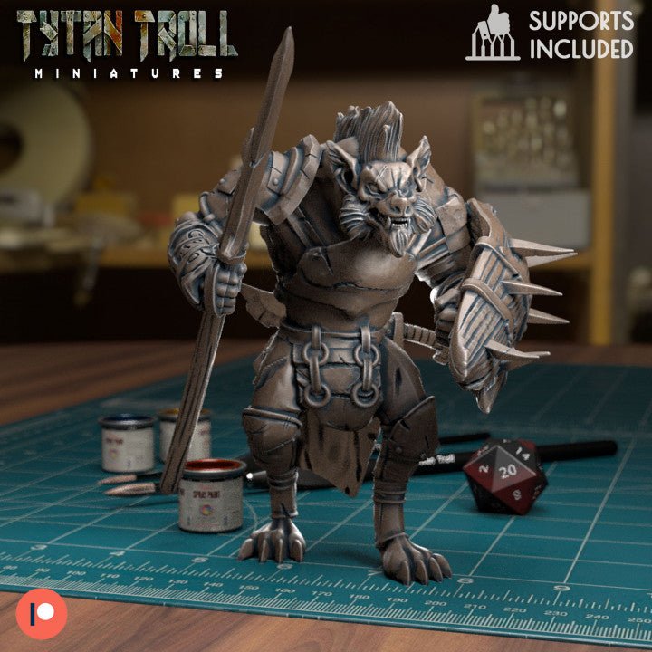 Gnoll Elite Encounter Miniature set | C - Tabletop RPG & D&D miniature. Perfect for wargaming & collectors