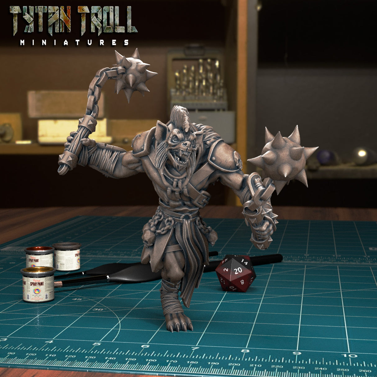 Gnoll Raiders Miniature | F - Tabletop RPG & D&D miniature. Perfect for wargaming & collectors