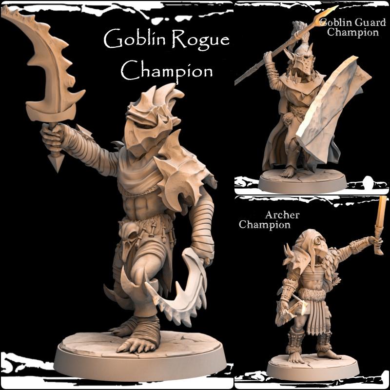 Goblin Rogue Champions Miniature | Full Set All Models - Tabletop RPG & D&D miniature. Perfect for wargaming & collectors