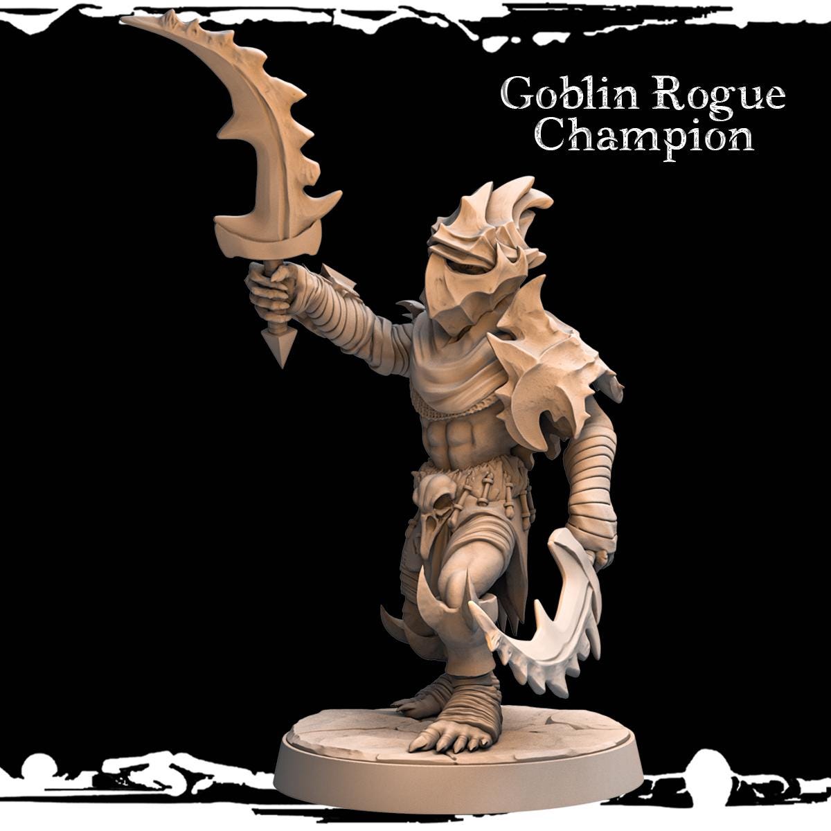 Goblin Rogue Champions Miniature | Goblin Rogue - Tabletop RPG & D&D miniature. Perfect for wargaming & collectors