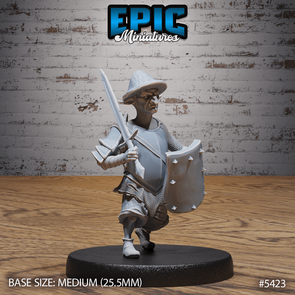 Goblin Guard Miniature | C - Tabletop RPG & D&D miniature. Perfect for wargaming & collectors