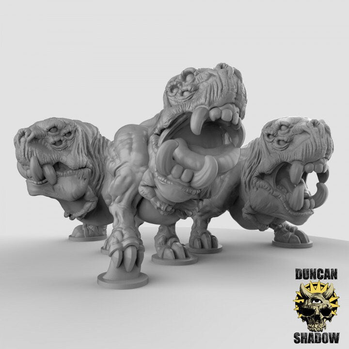 Goblin Hound Miniature | Set of 3 - Tabletop RPG & D&D miniature. Perfect for wargaming & collectors