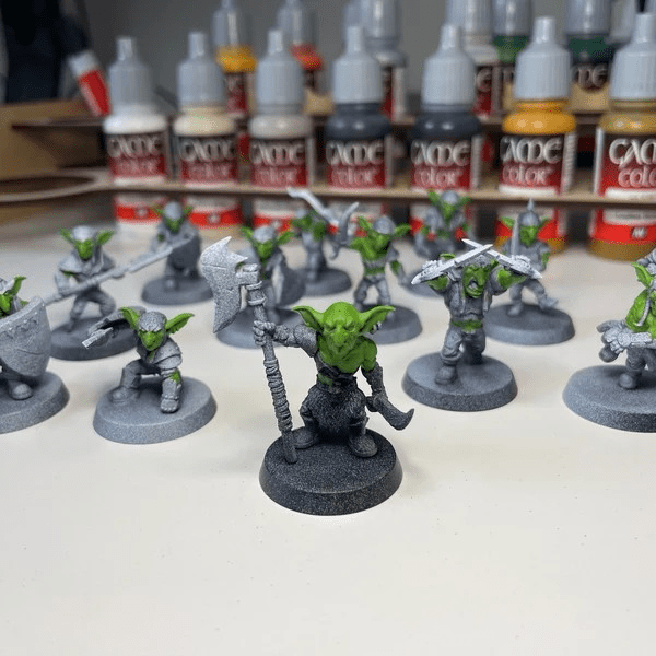 Goblin Raiders Miniature | Set of 12 - Tabletop RPG & D&D miniature. Perfect for wargaming & collectors