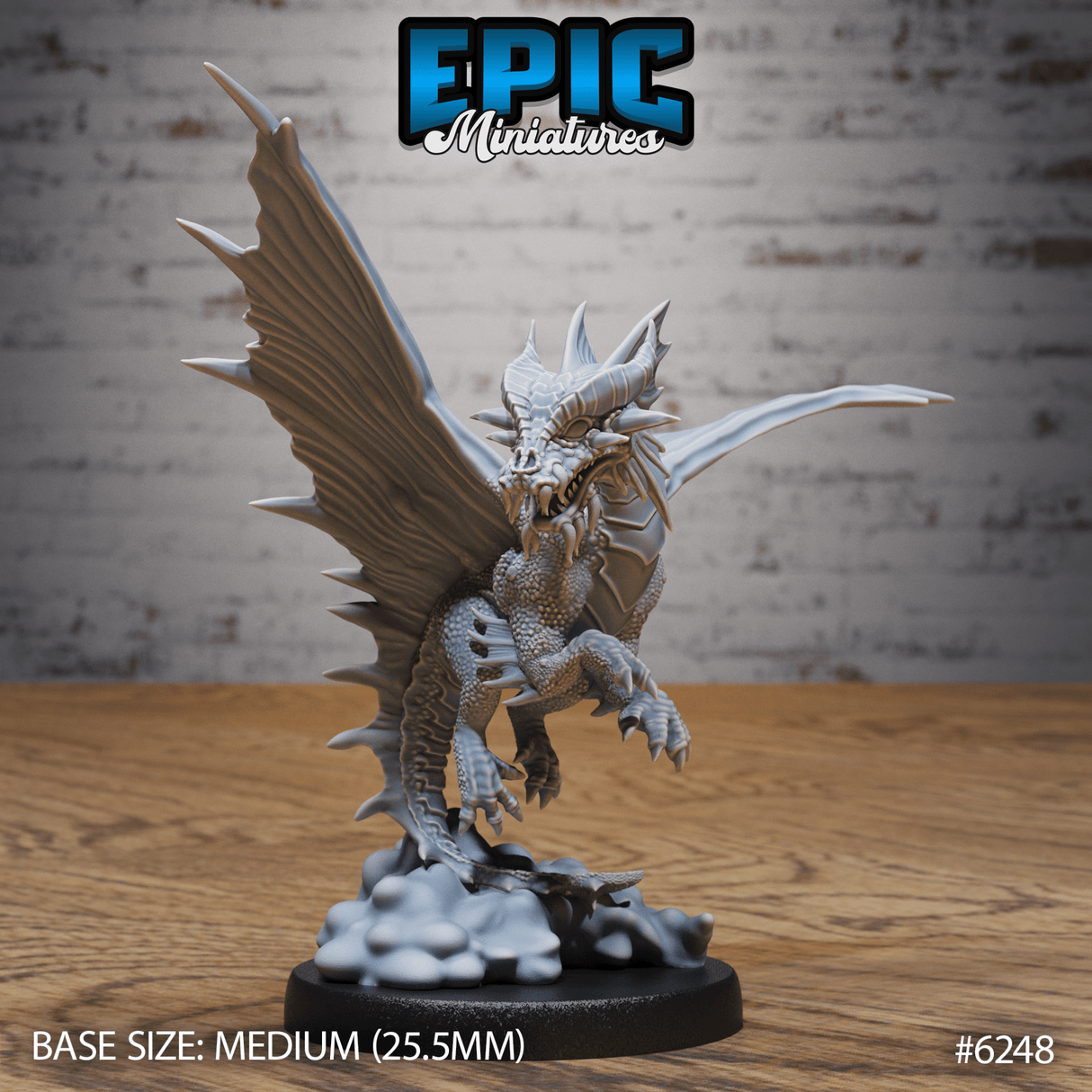 Gold Dragon Miniature | B - Tabletop RPG & D&D miniature. Perfect for wargaming & collectors