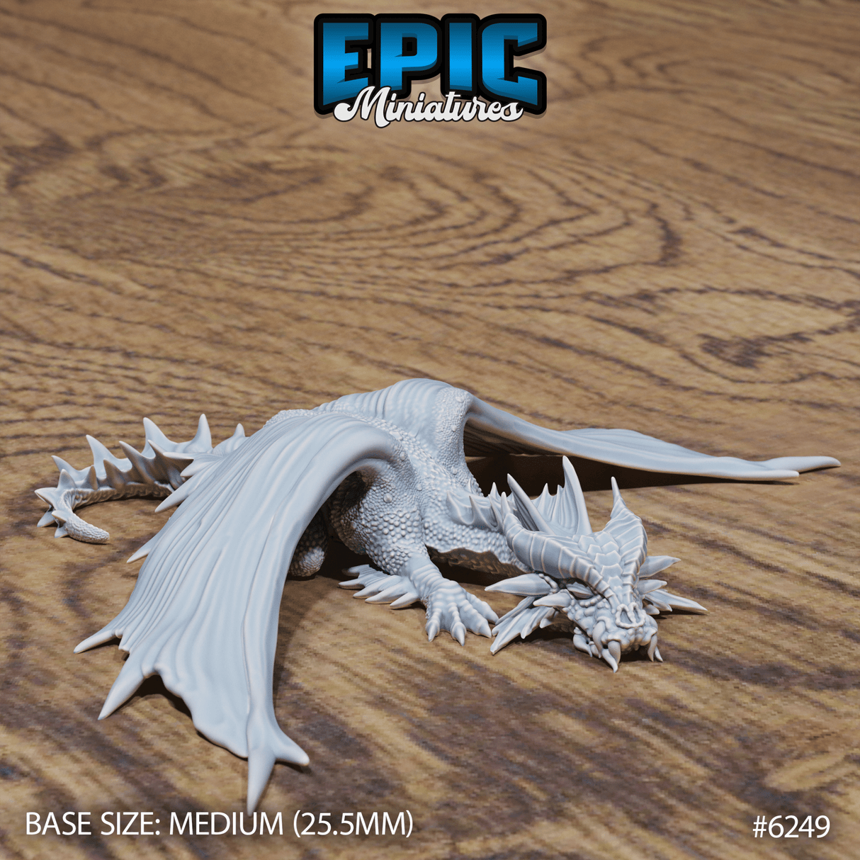 Gold Dragon Miniature | C - Tabletop RPG & D&D miniature. Perfect for wargaming & collectors