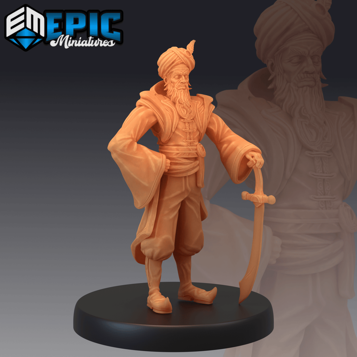Grand Vizier Miniature | A - Tabletop RPG & D&D miniature. Perfect for wargaming & collectors