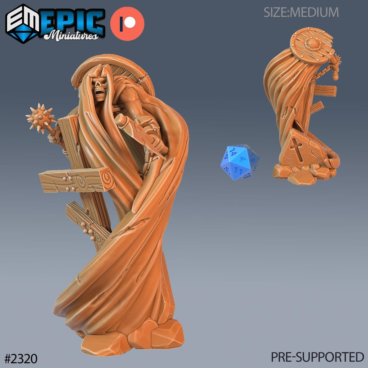 Graveyard Ghost Greek Miniature | 2320 - Tabletop RPG & D&D miniature. Perfect for wargaming & collectors