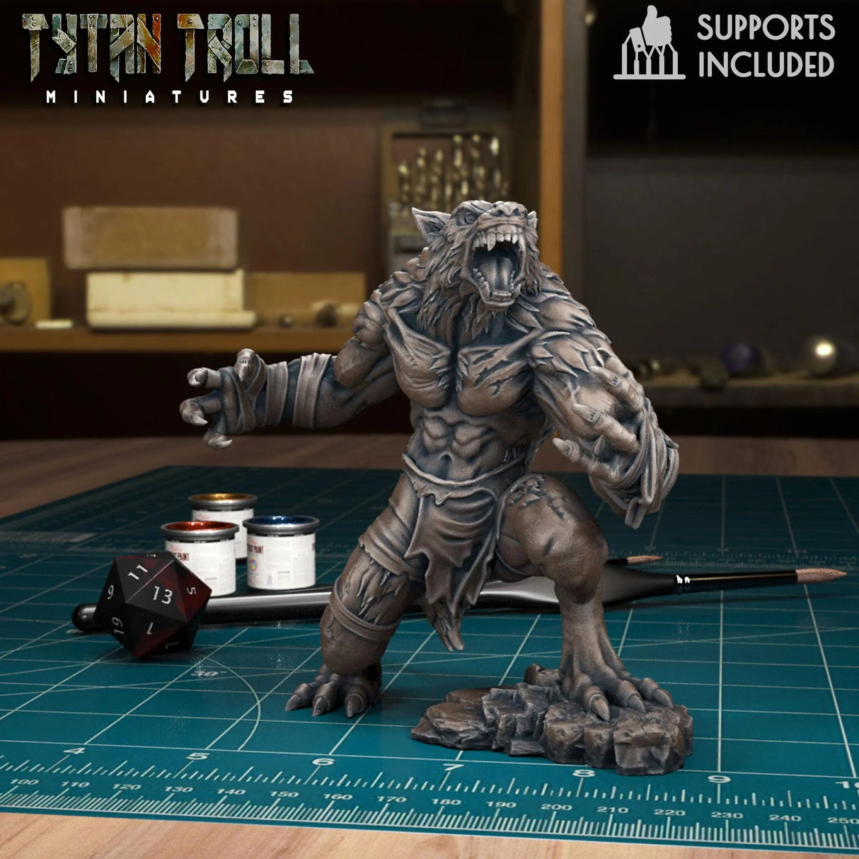 Great Werewolf Pack | B - Tabletop RPG & D&D miniature. Perfect for wargaming & collectors