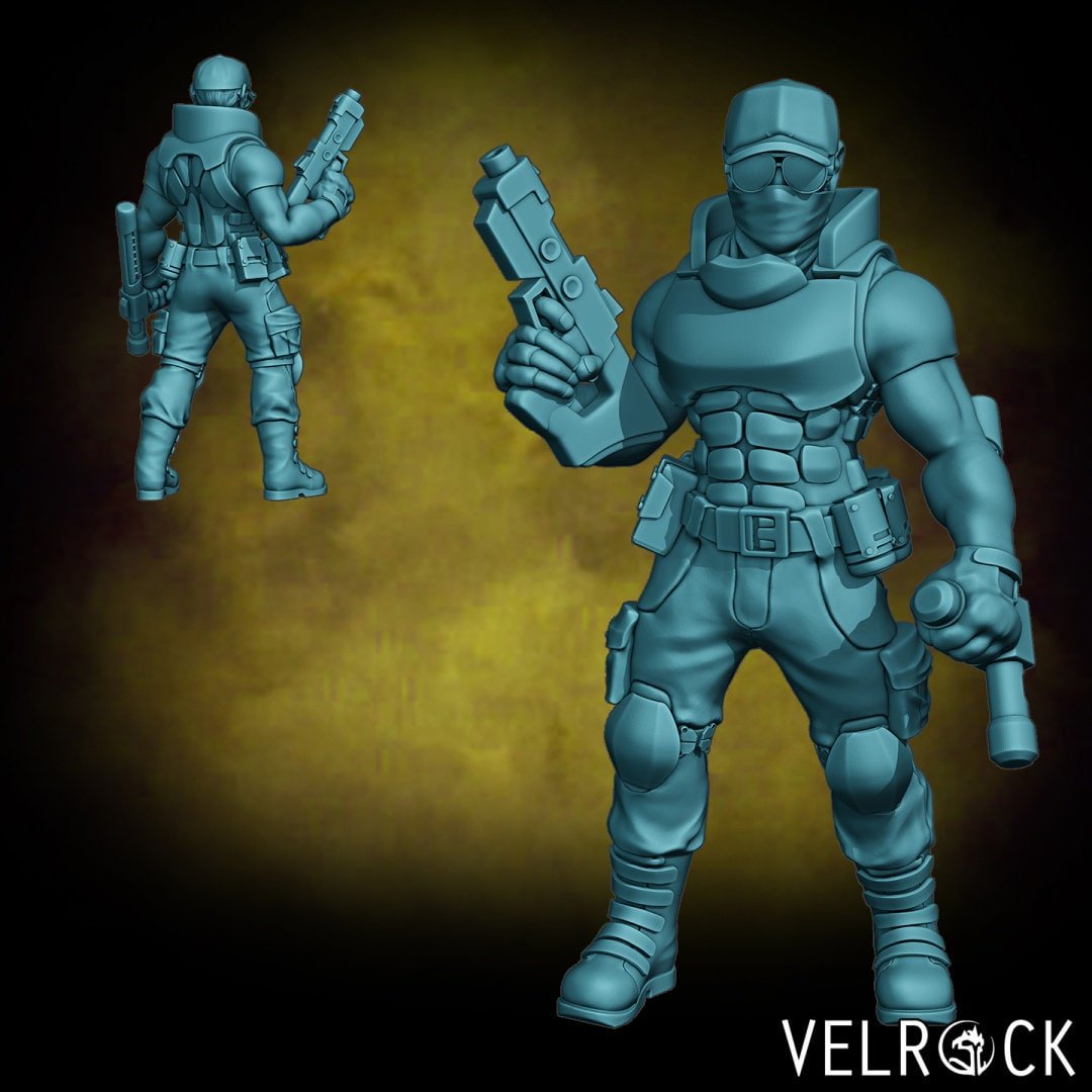 Guardsmen Miniature | E - Tabletop RPG & D&D miniature. Perfect for wargaming & collectors