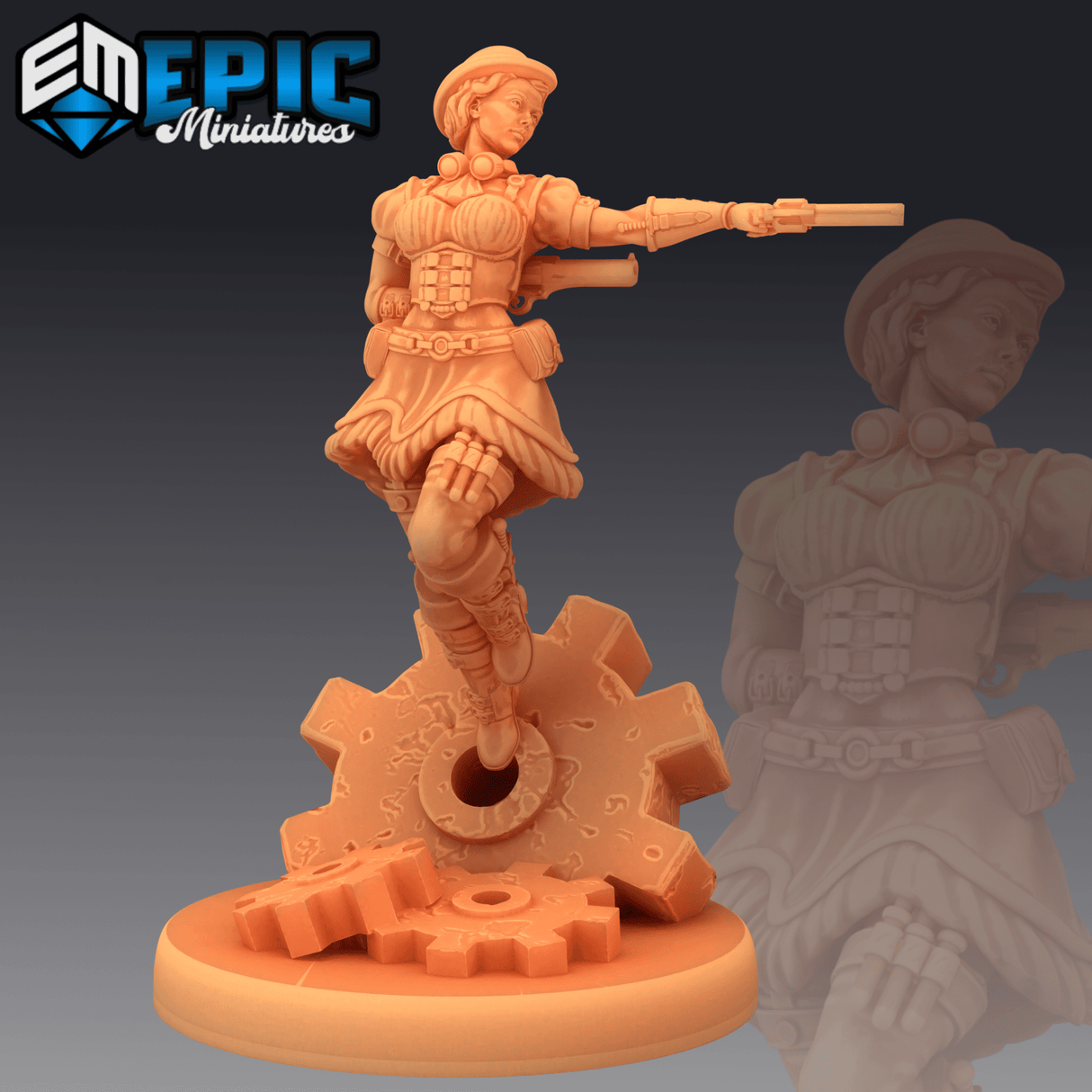 Gunner Dorothy Miniature | B - Tabletop RPG & D&D miniature. Perfect for wargaming & collectors