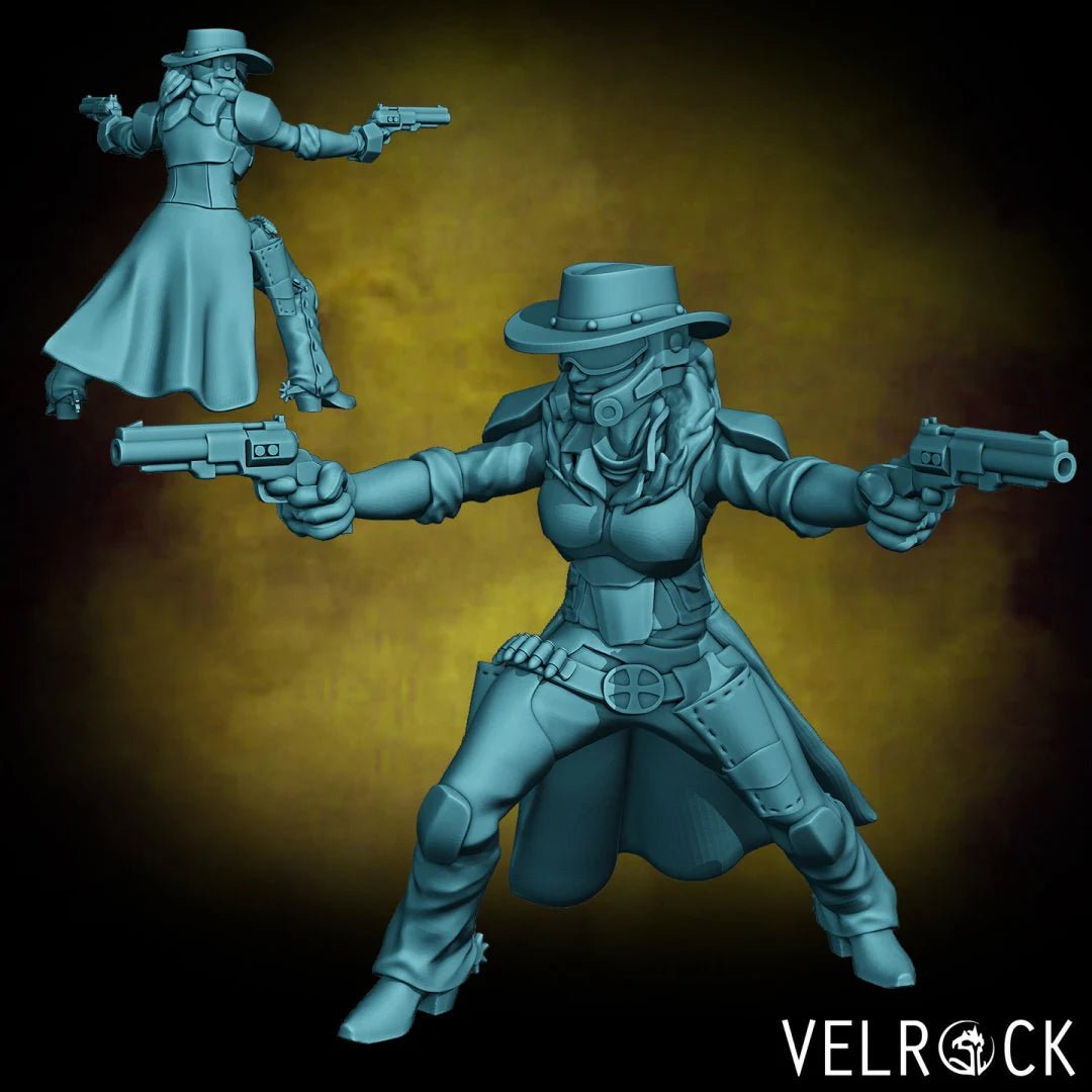 Gunslinger Miniature | E - Tabletop RPG & D&D miniature. Perfect for wargaming & collectors
