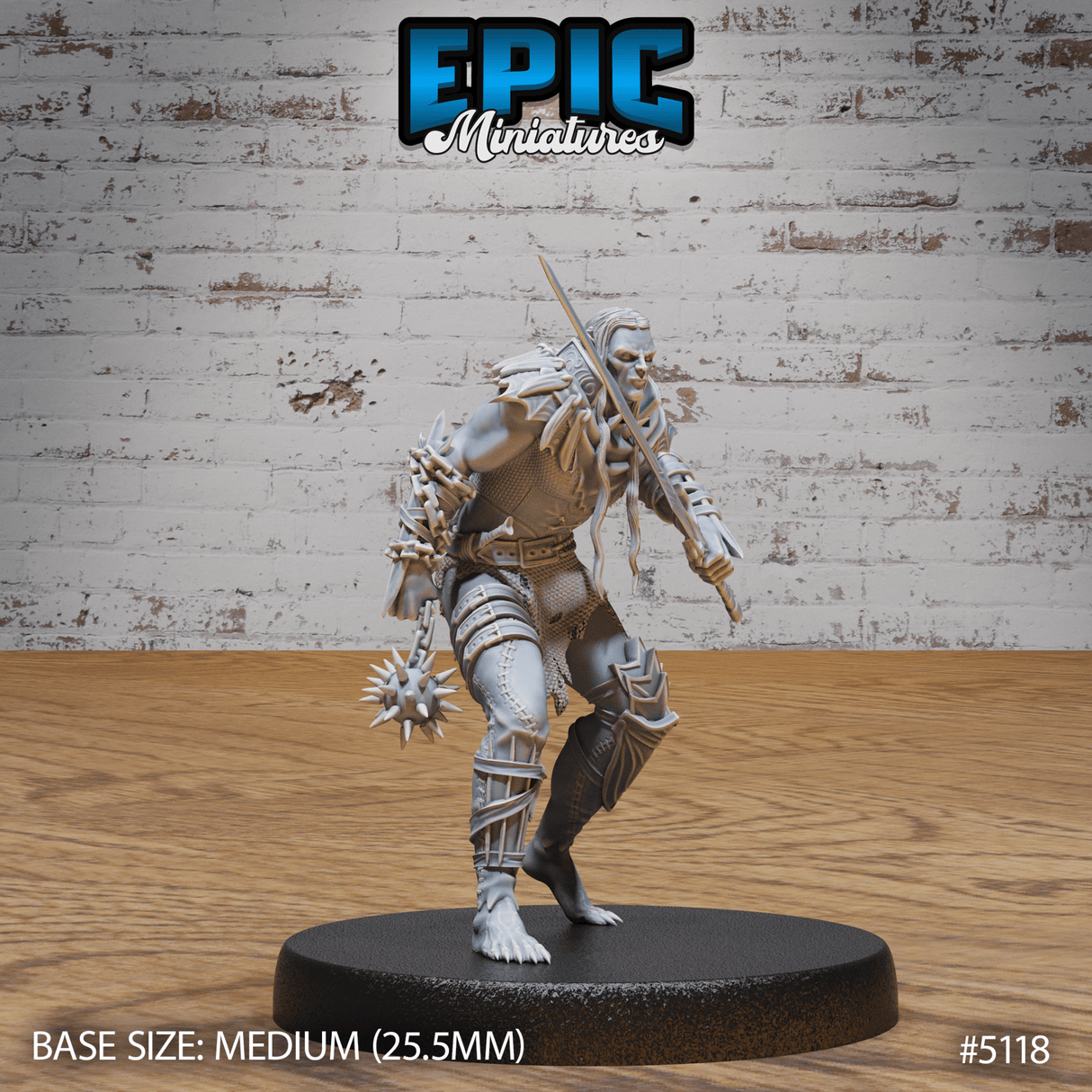 Half Drow Slave Master Miniature | C - Tabletop RPG & D&D miniature. Perfect for wargaming & collectors