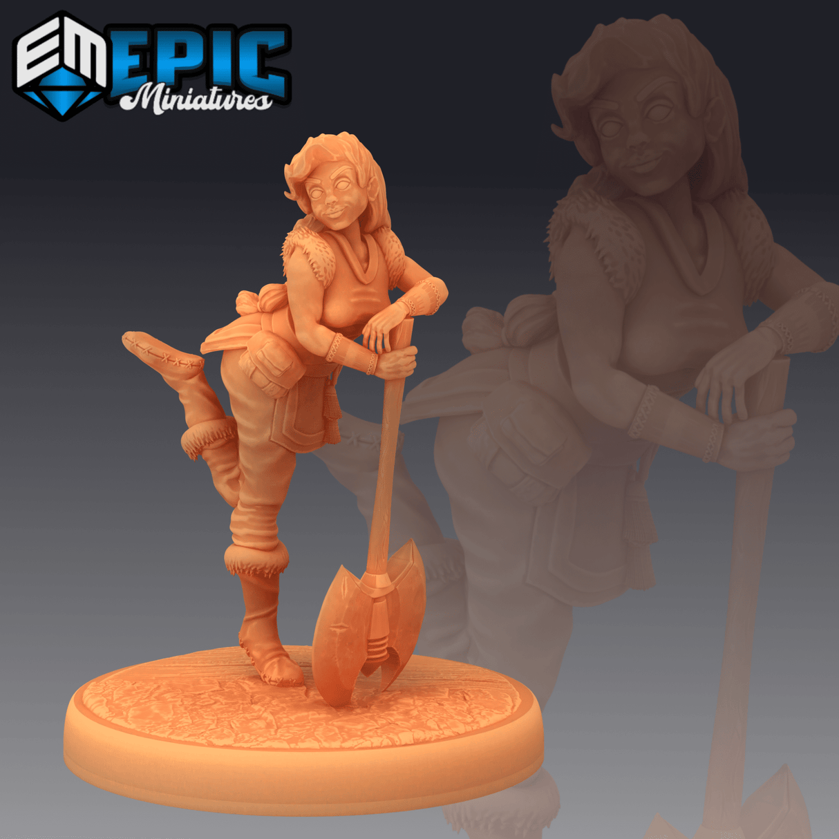 Half Dwarf Miniature | B - Tabletop RPG & D&D miniature. Perfect for wargaming & collectors