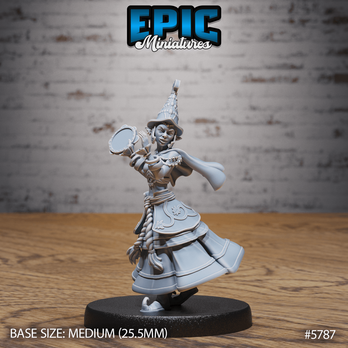 Half Elf Bard Miniature | A - Tabletop RPG & D&D miniature. Perfect for wargaming & collectors