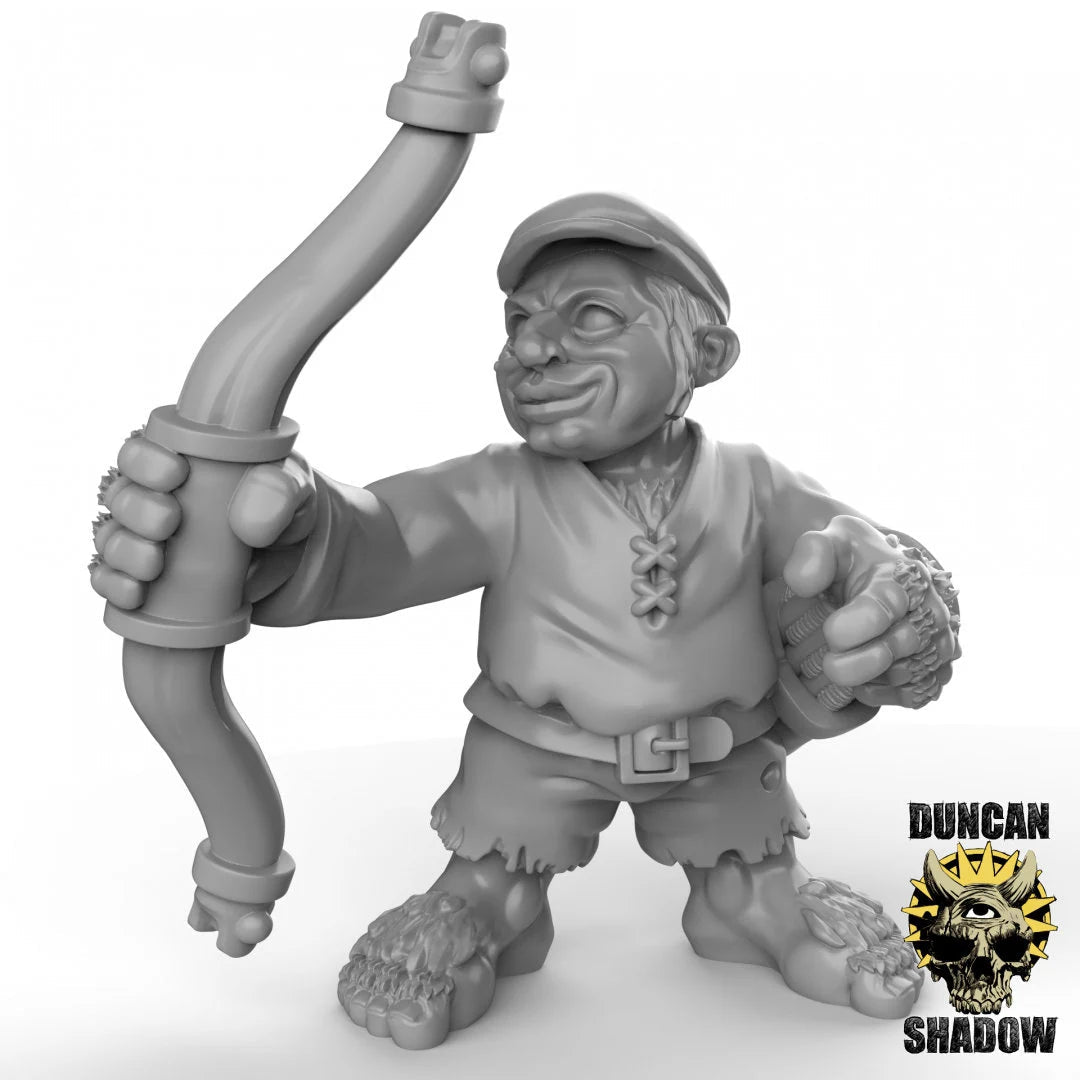 Halfling Archers Miniature | A - Tabletop RPG & D&D miniature. Perfect for wargaming & collectors