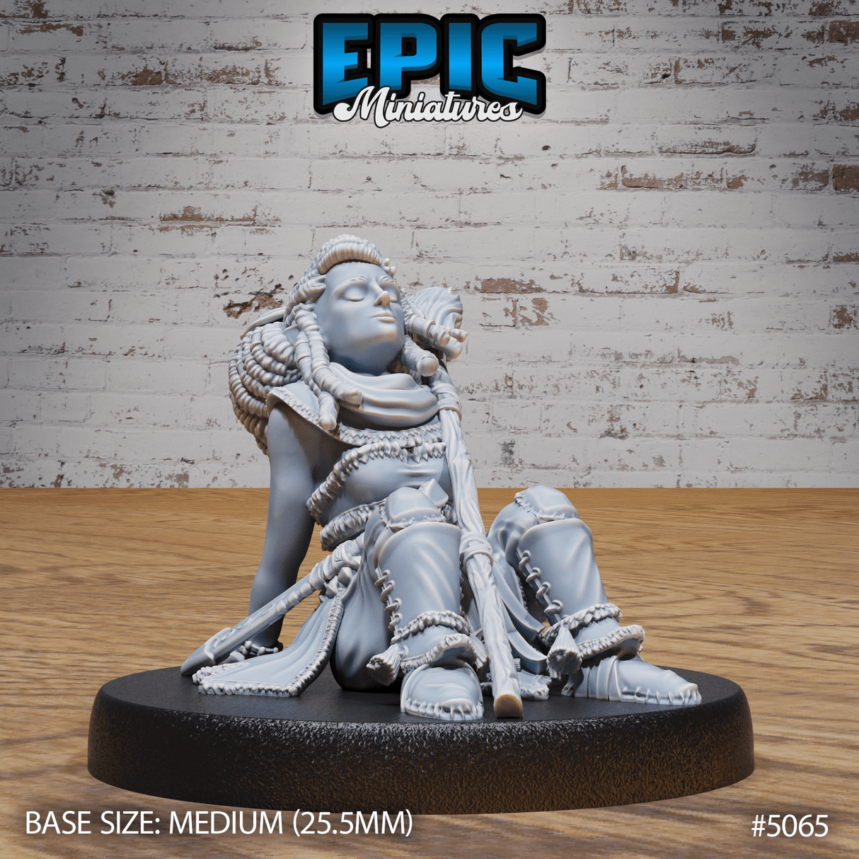 Halfling Druid Female Miniature | B - Tabletop RPG & D&D miniature. Perfect for wargaming & collectors