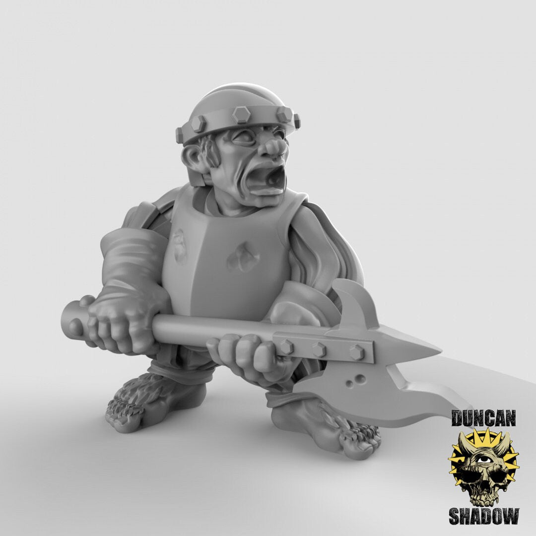 Halfling Fighter Miniature | C - Tabletop RPG & D&D miniature. Perfect for wargaming & collectors