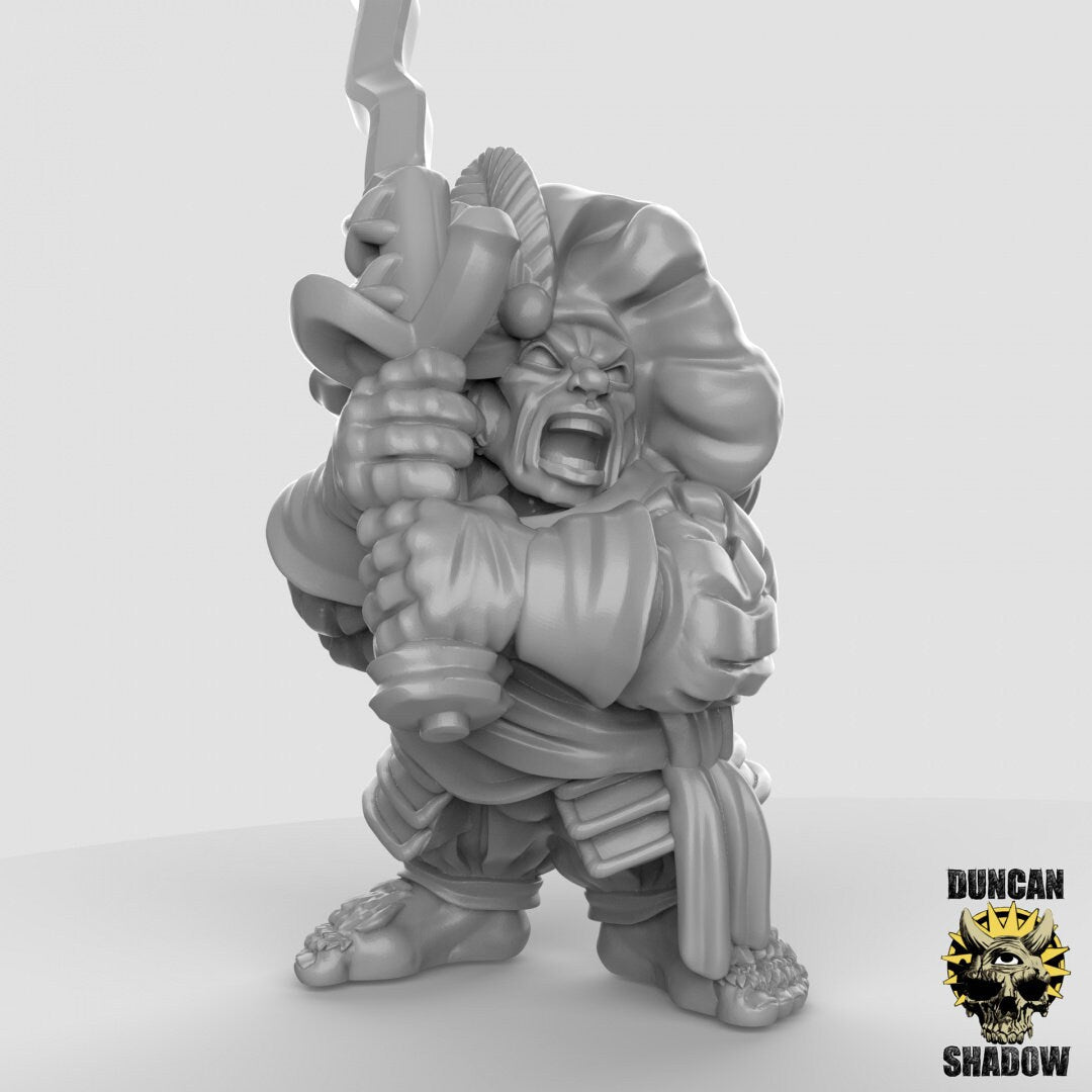 Halfling Great Sword Miniature | A - Tabletop RPG & D&D miniature. Perfect for wargaming & collectors