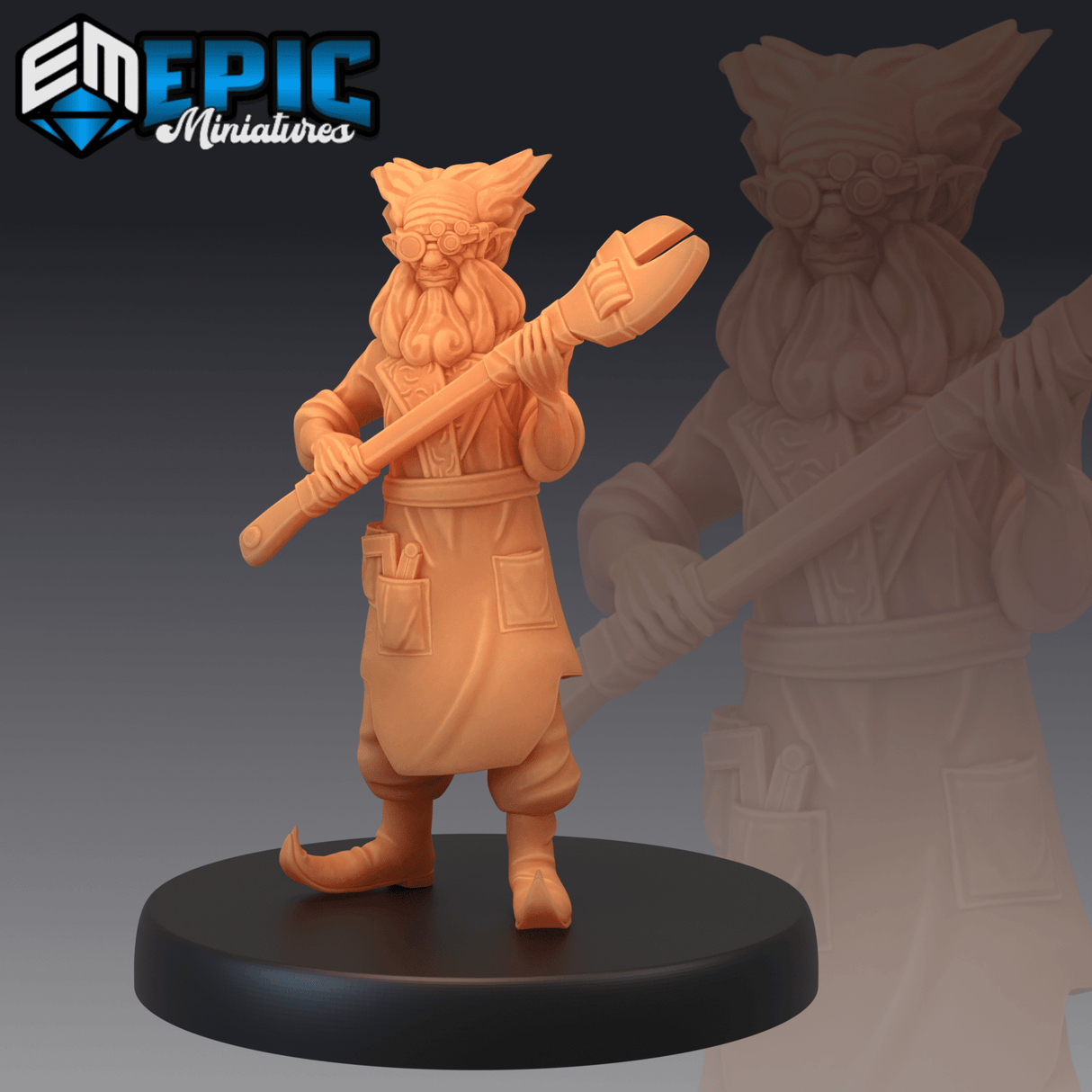 Halfling Inventors Miniature | B - Tabletop RPG & D&D miniature. Perfect for wargaming & collectors