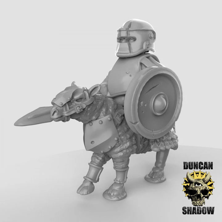 Halfling Mounted Miniature | A - Tabletop RPG & D&D miniature. Perfect for wargaming & collectors