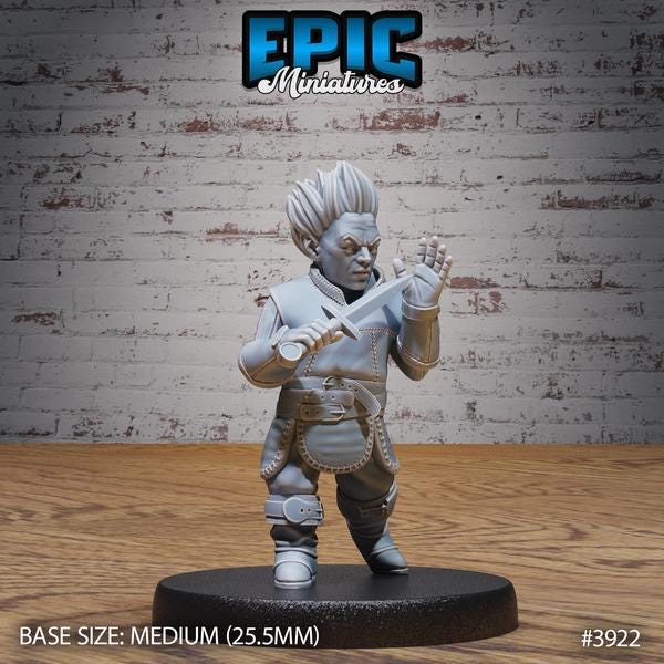 Halfling Rogue Miniature | 3922 - Tabletop RPG & D&D miniature. Perfect for wargaming & collectors