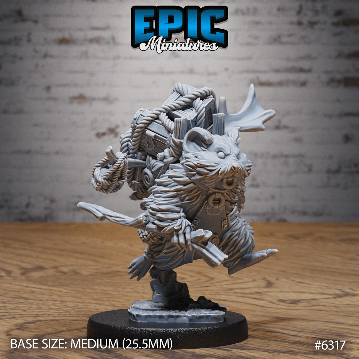 Hamsterfolk adventures Miniature | B - Tabletop RPG & D&D miniature. Perfect for wargaming & collectors