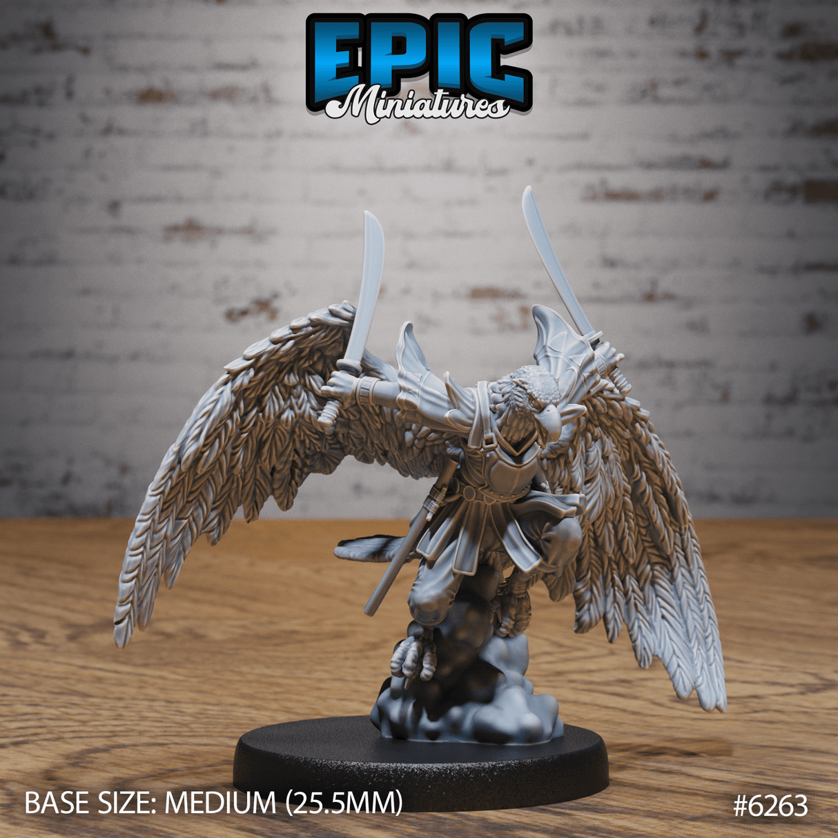 Hawk Folk Miniature | B - Tabletop RPG & D&D miniature. Perfect for wargaming & collectors