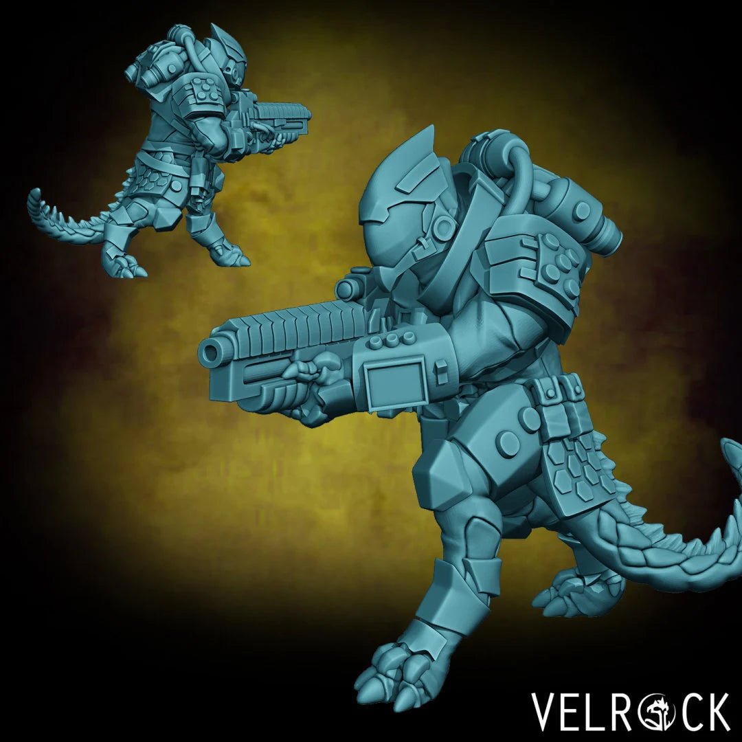 Heavy Lizardmen Miniature | C - Tabletop RPG & D&D miniature. Perfect for wargaming & collectors