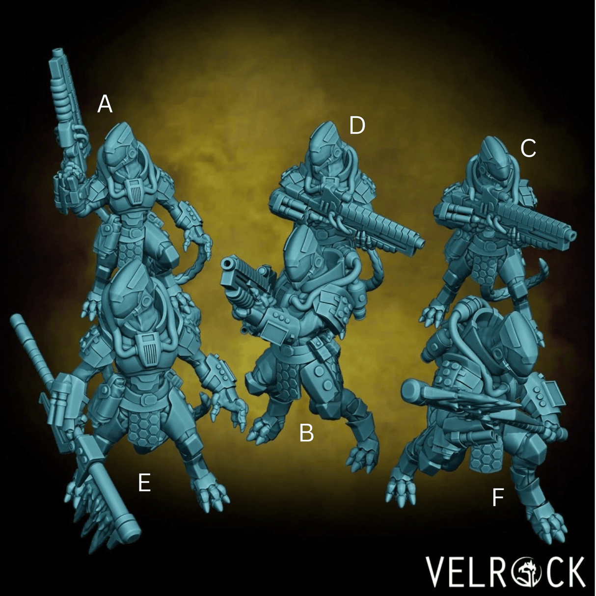 Female Heavy Lizardmen Miniature | Set of 6 - Tabletop RPG & D&D miniature. Perfect for wargaming & collectors