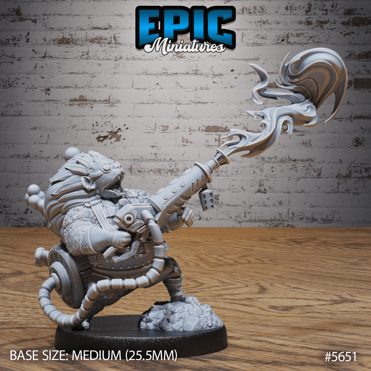Hedgehog Arsonist Miniature | B - Tabletop RPG & D&D miniature. Perfect for wargaming & collectors