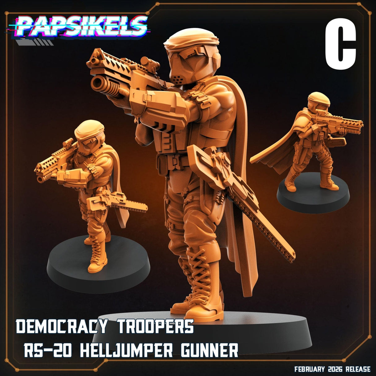 Helljumper Trooper | C - Tabletop RPG & D&D miniature. Perfect for wargaming & collectors