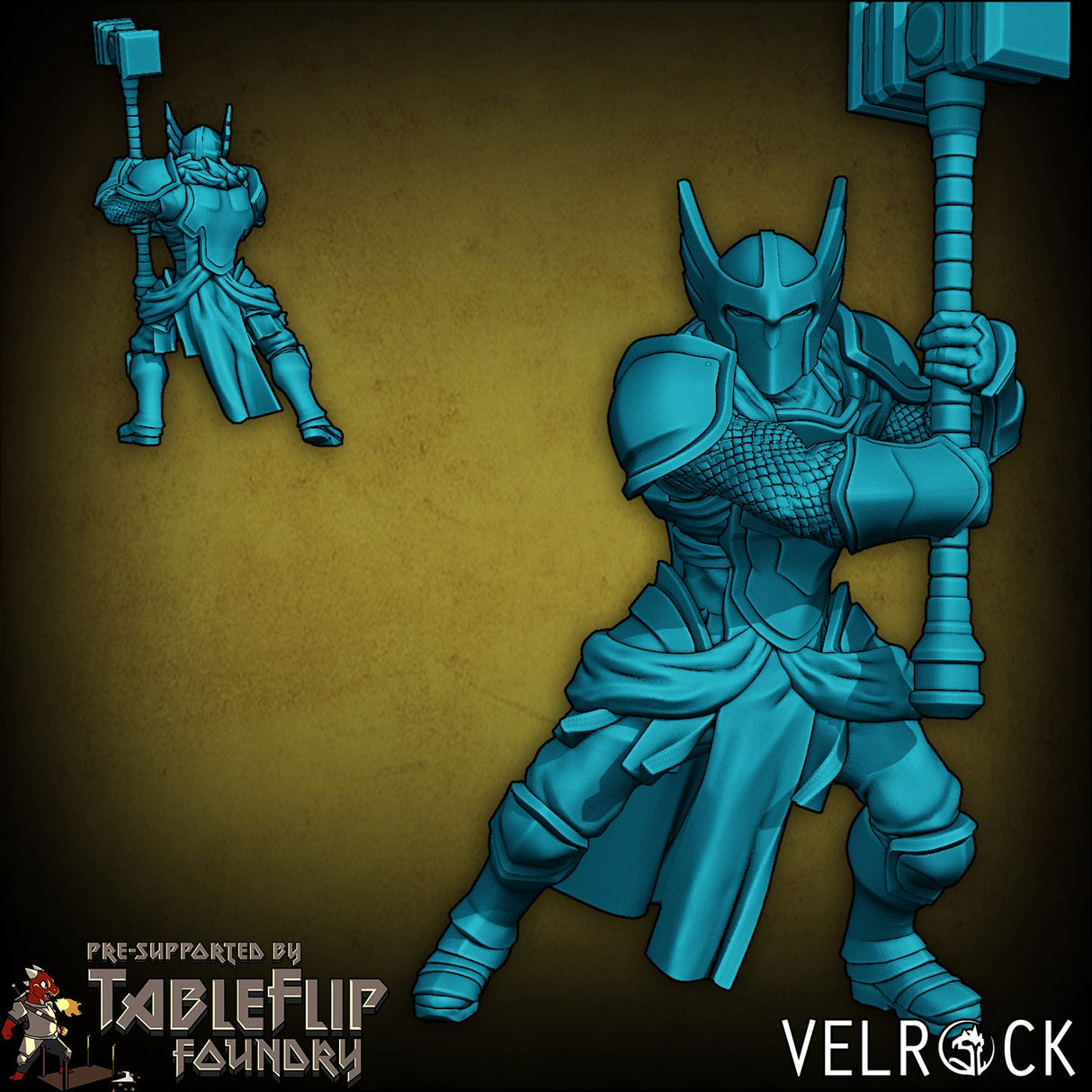High Elf Paladins Miniature | E - Tabletop RPG & D&D miniature. Perfect for wargaming & collectors