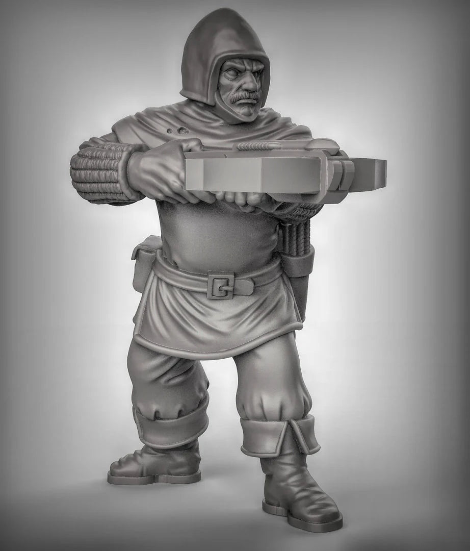 Human Guard crossbowmen set | A - Tabletop RPG & D&D miniature. Perfect for wargaming & collectors
