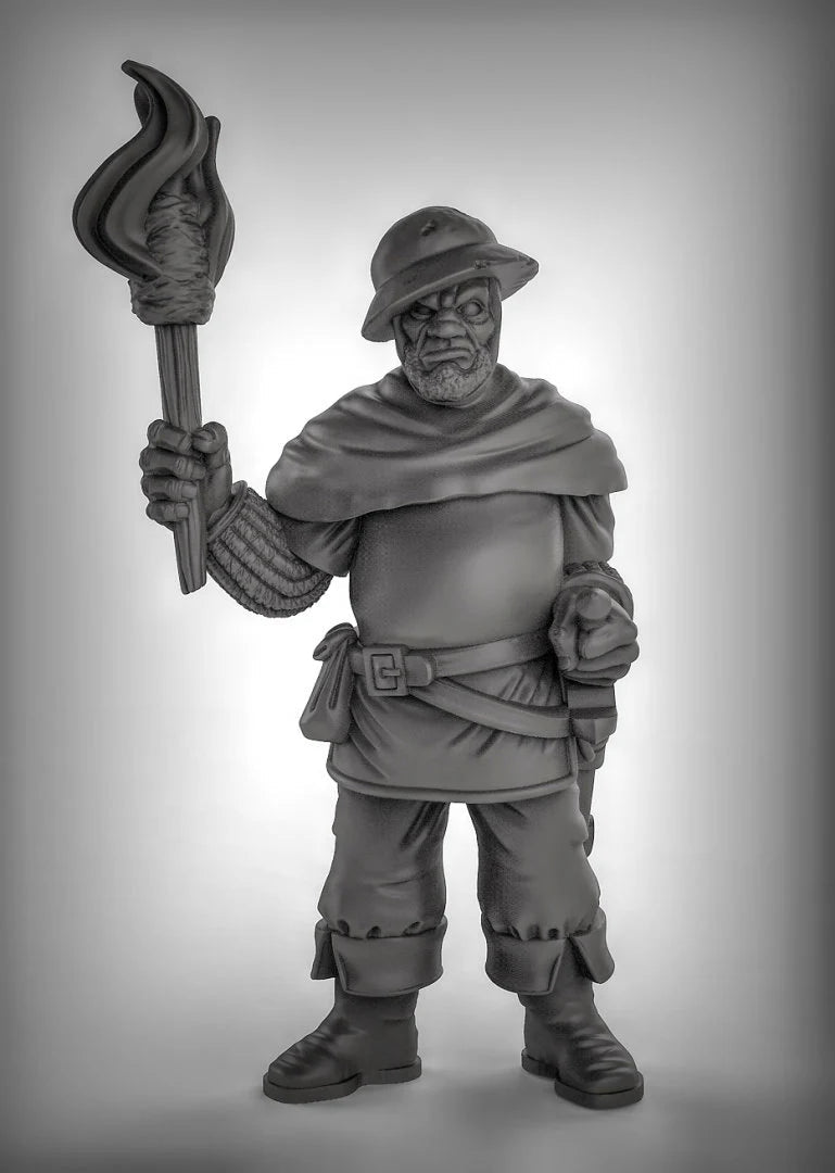 Human Guard nightwatch set | C - Tabletop RPG & D&D miniature. Perfect for wargaming & collectors