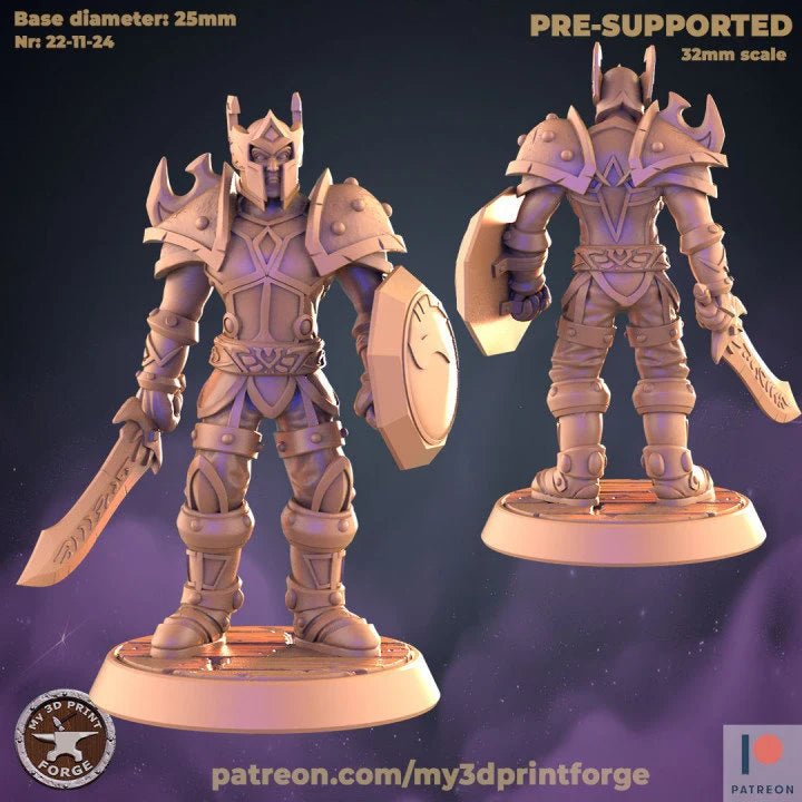 Human Guard Miniature | F - Tabletop RPG & D&D miniature. Perfect for wargaming & collectors