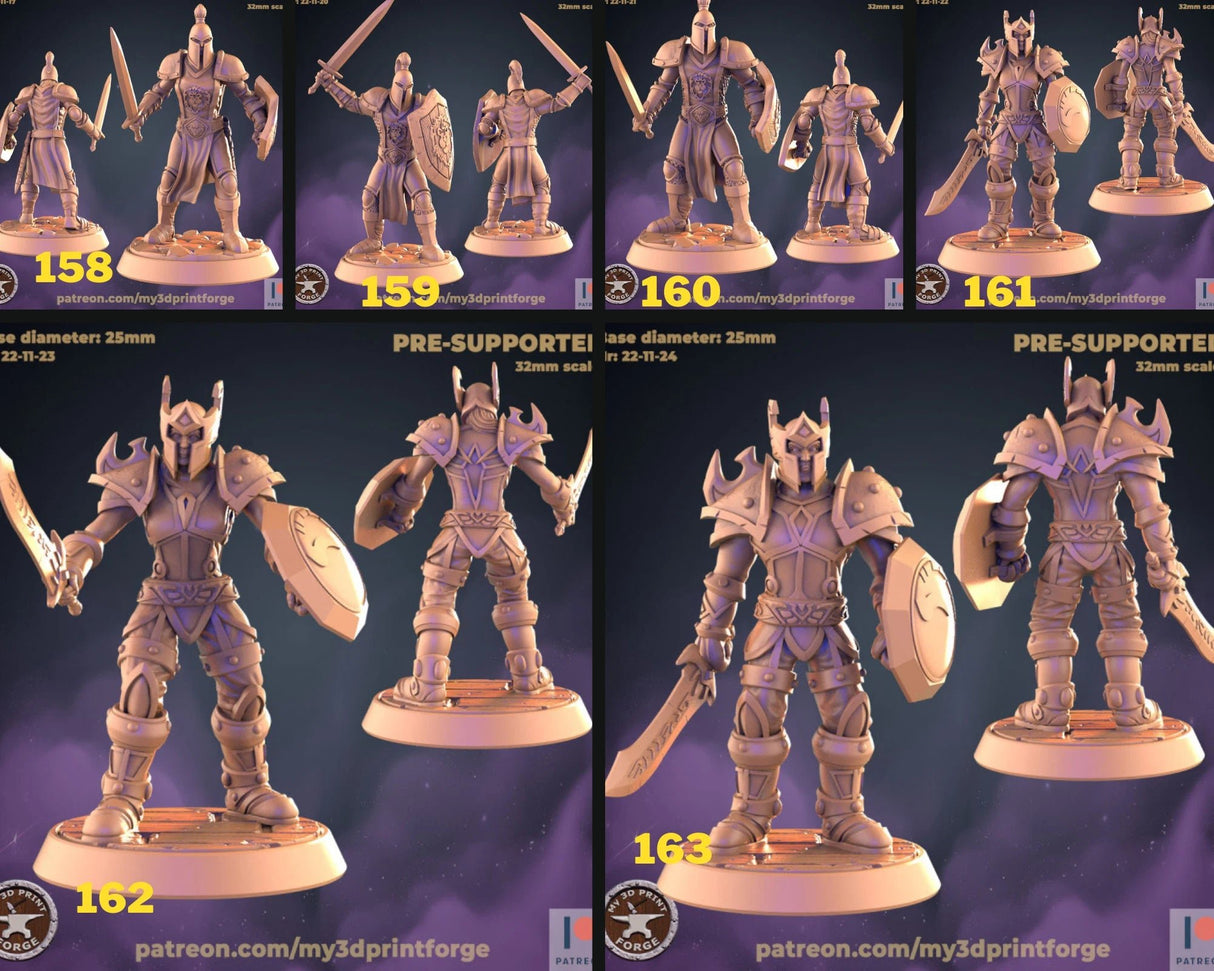 Human Guard Miniature | Set of 6 - Tabletop RPG & D&D miniature. Perfect for wargaming & collectors