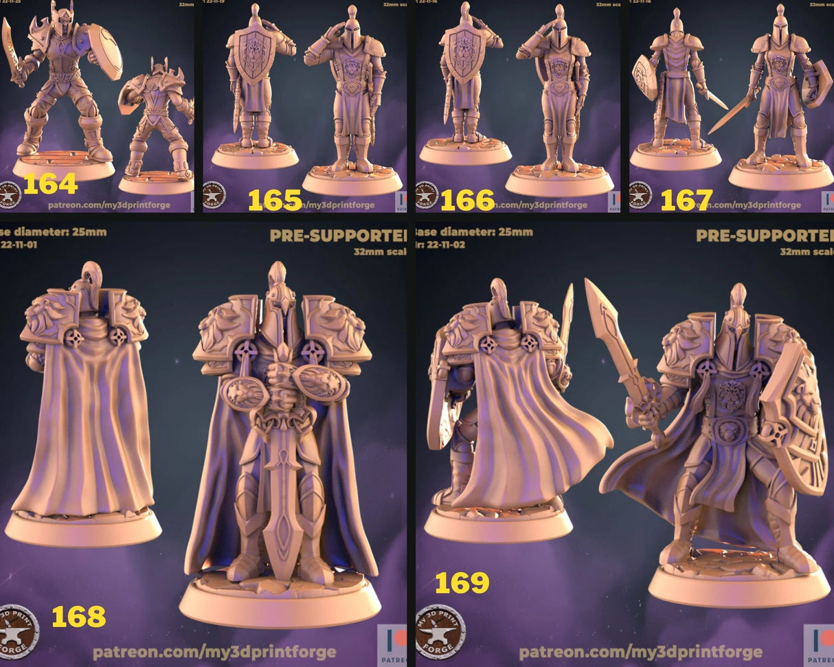 Human Guard Miniature – Town Watch Set 1 | Set of 6 - Tabletop RPG & D&D miniature. Perfect for wargaming & collectors