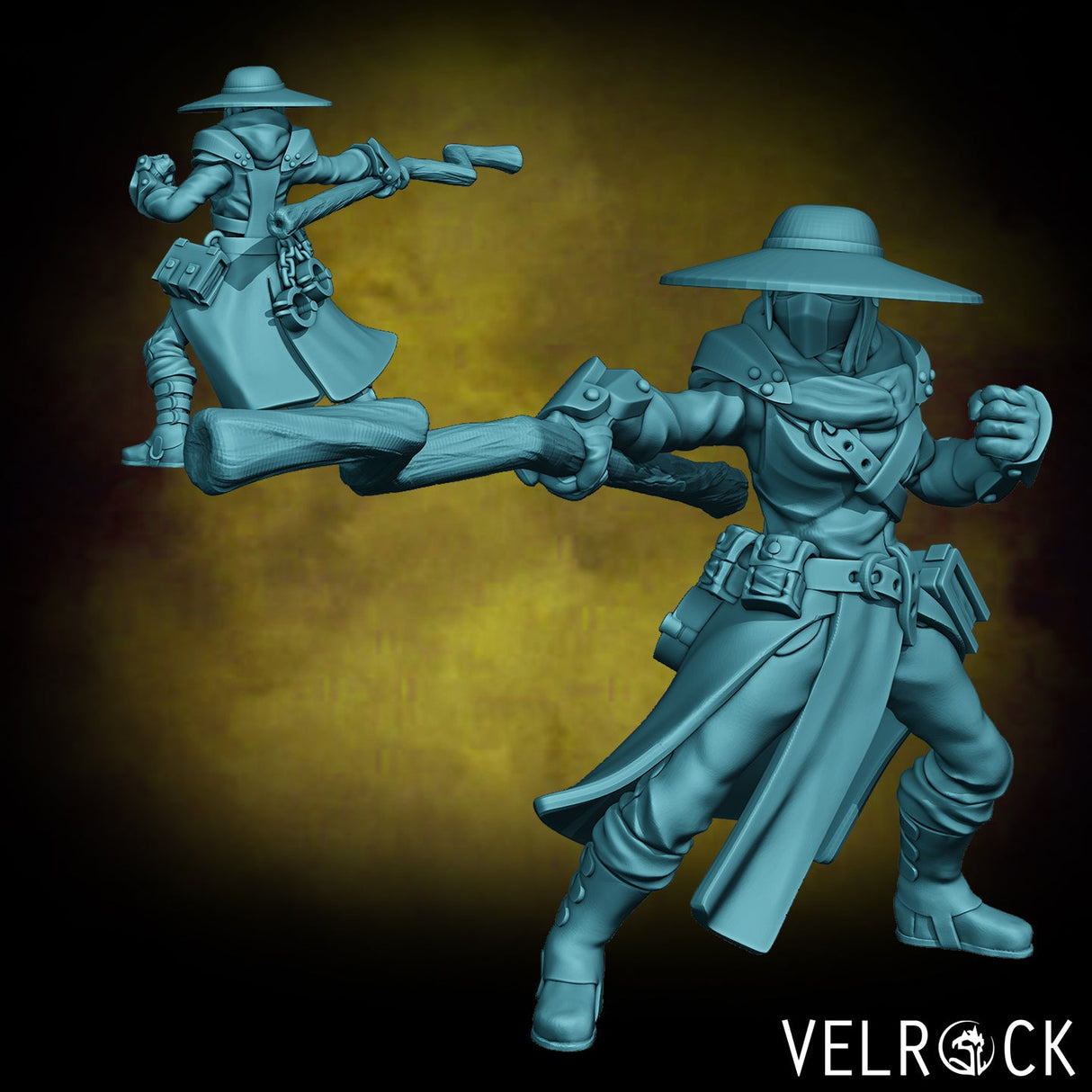 Human Hunter Miniature | I - Tabletop RPG & D&D miniature. Perfect for wargaming & collectors