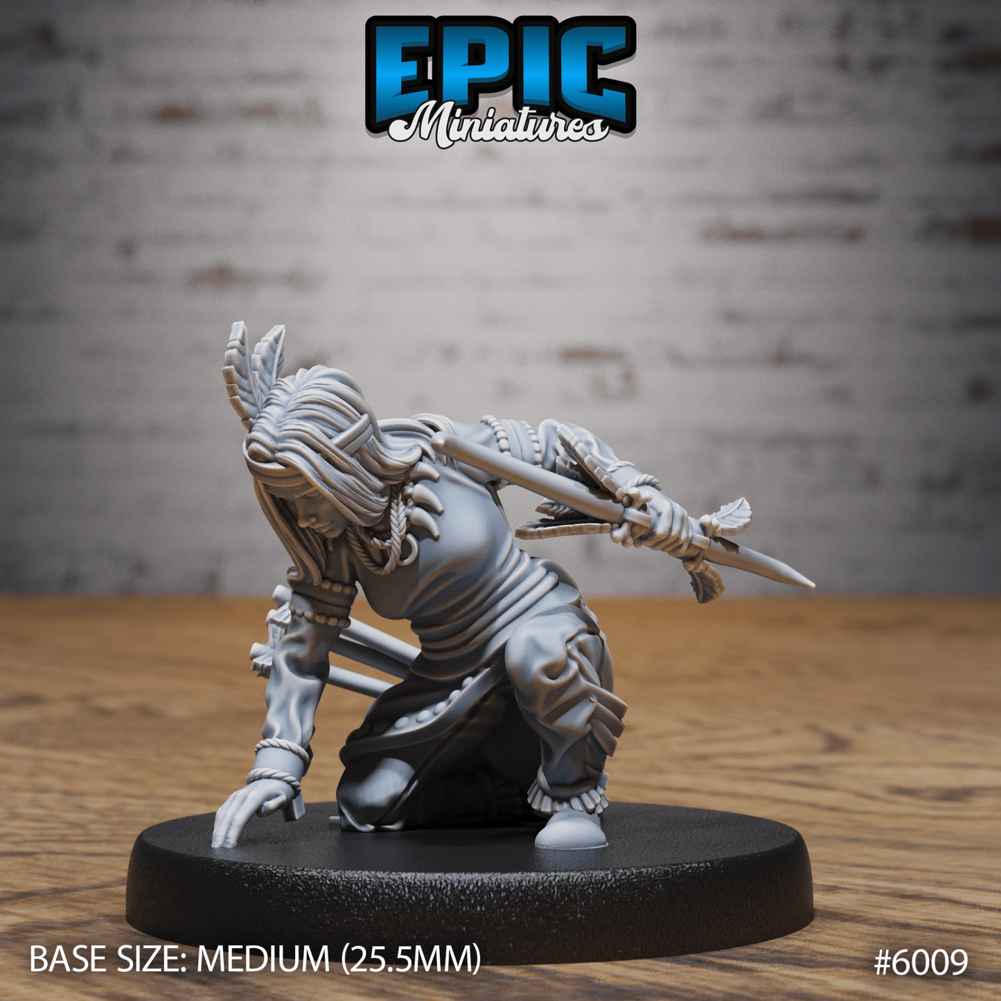 Human Native indian chieftan and warriors Miniature - 6009 - 32mm