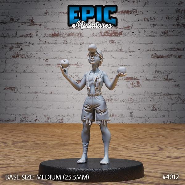 Human Villager NPC Miniature | 4012 - Tabletop RPG & D&D miniature. Perfect for wargaming & collectors