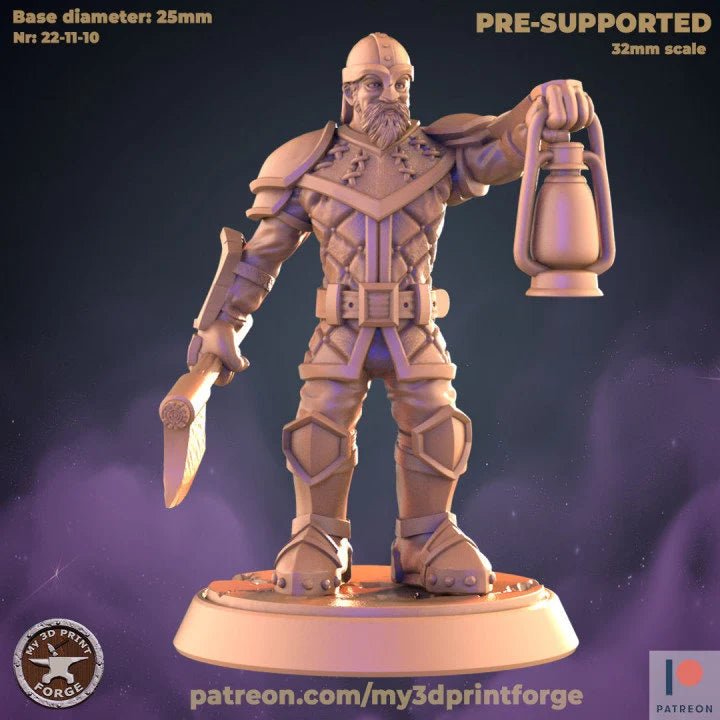 Human Workers Miniature | A - Tabletop RPG & D&D miniature. Perfect for wargaming & collectors