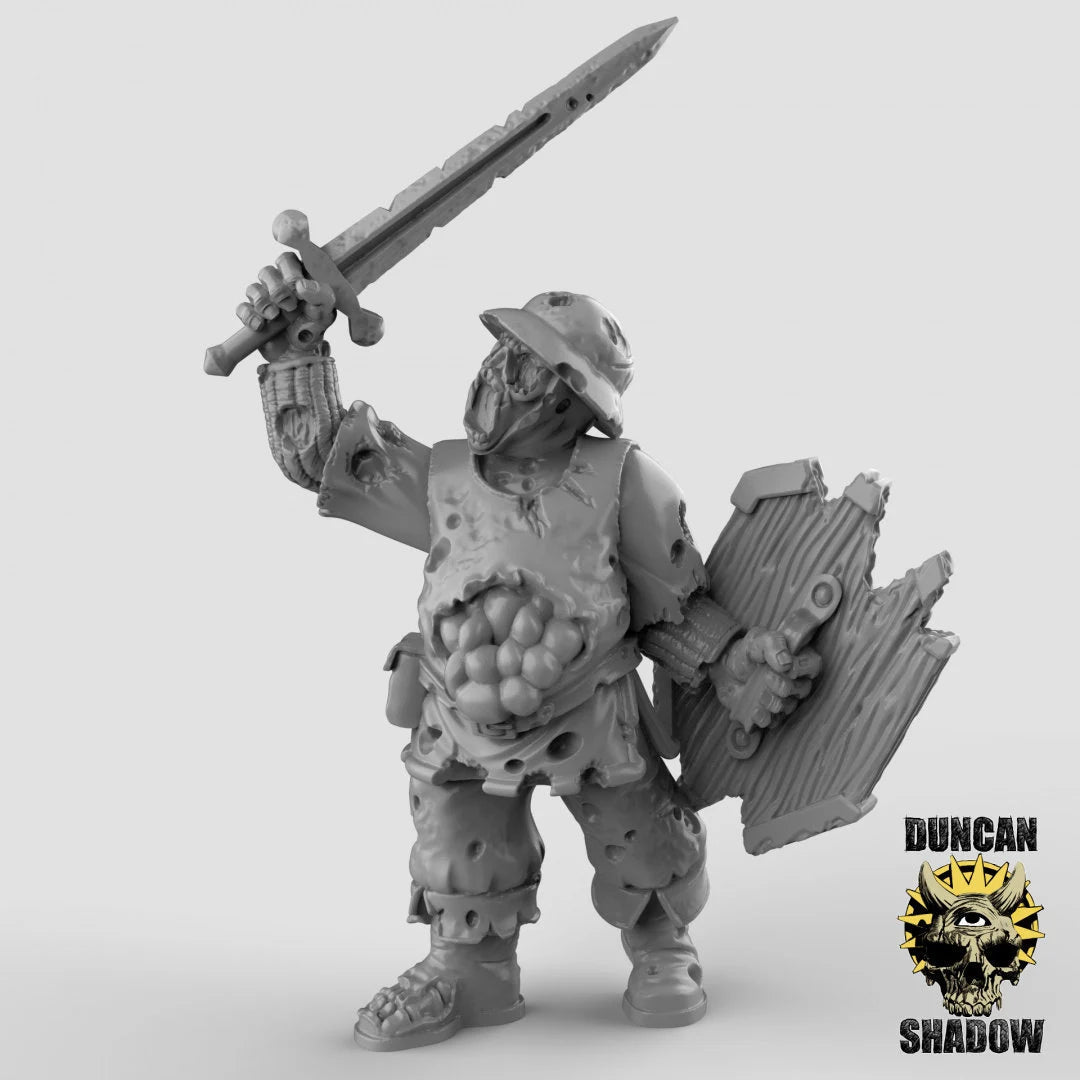 Human Zombies guard Miniature | B - Tabletop RPG & D&D miniature. Perfect for wargaming & collectors