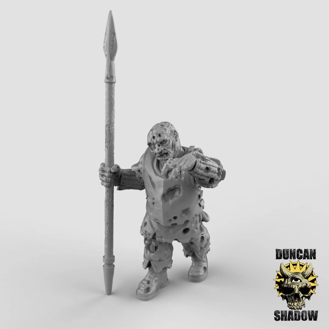 Human Zombies Miniature | B - Tabletop RPG & D&D miniature. Perfect for wargaming & collectors