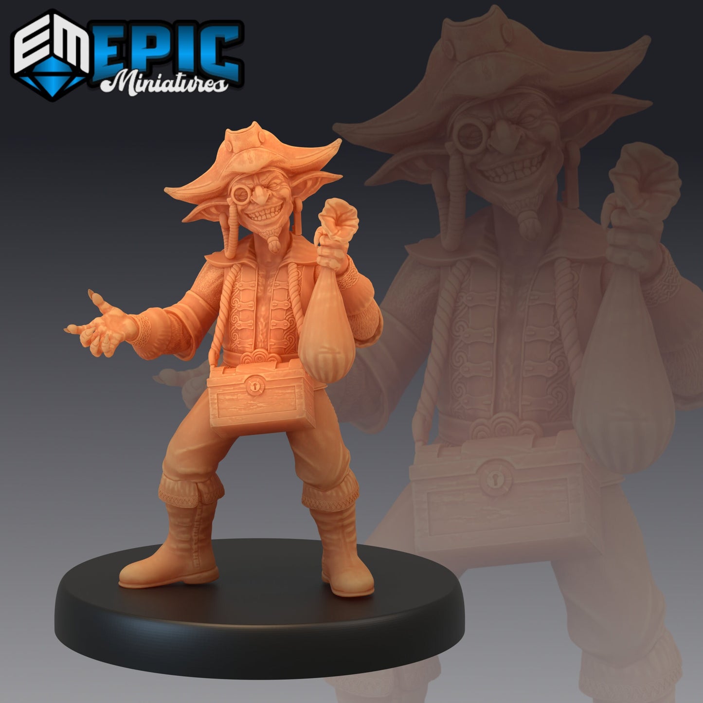 Goblin Pirates 2 Miniature | Bring Your Adventures To Life - Tabletop RPG & D&D miniature. Perfect for wargaming & collectors