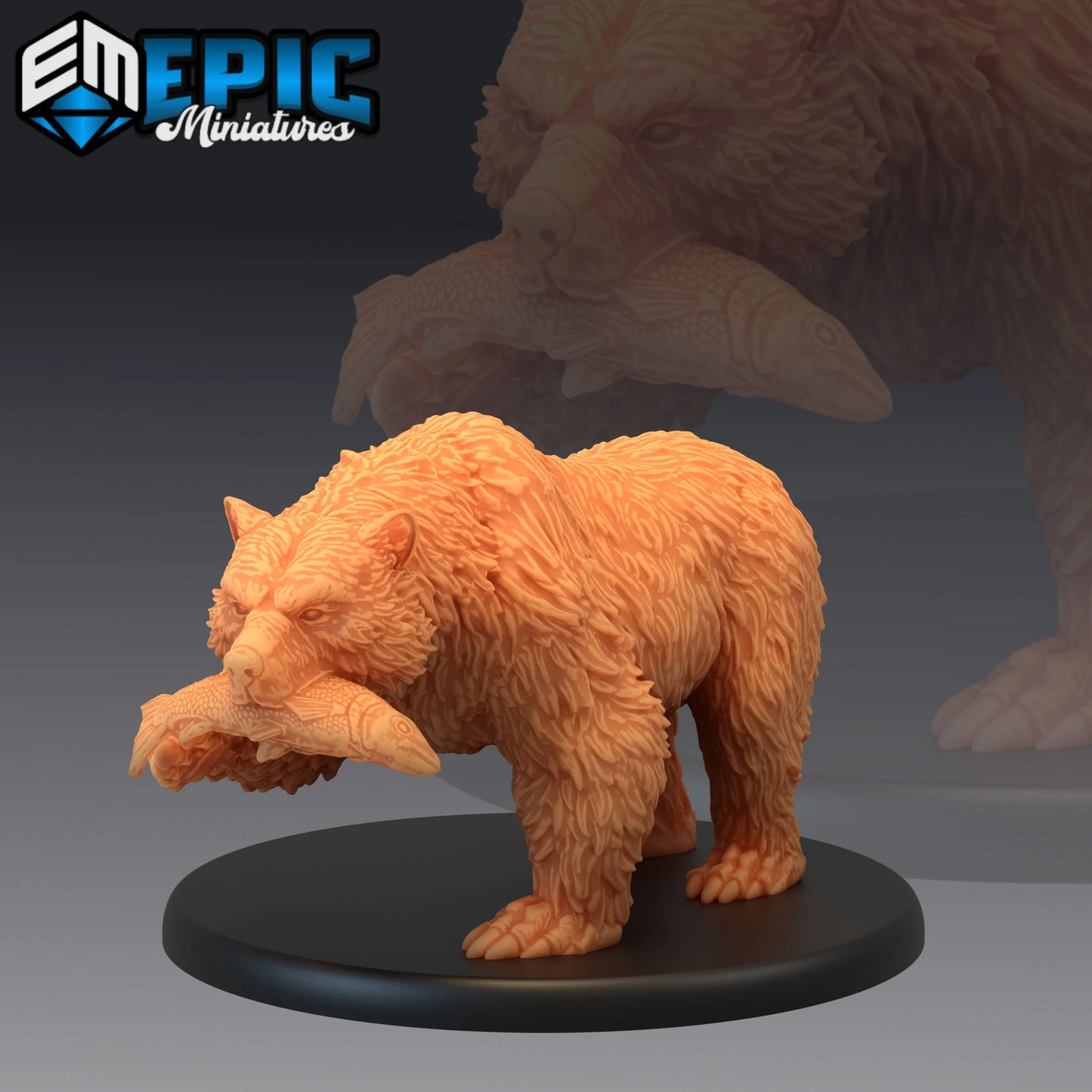 Grizzley Bear 1 Miniature | Bring Your Adventures To Life - Tabletop RPG & D&D miniature. Perfect for wargaming & collectors.
