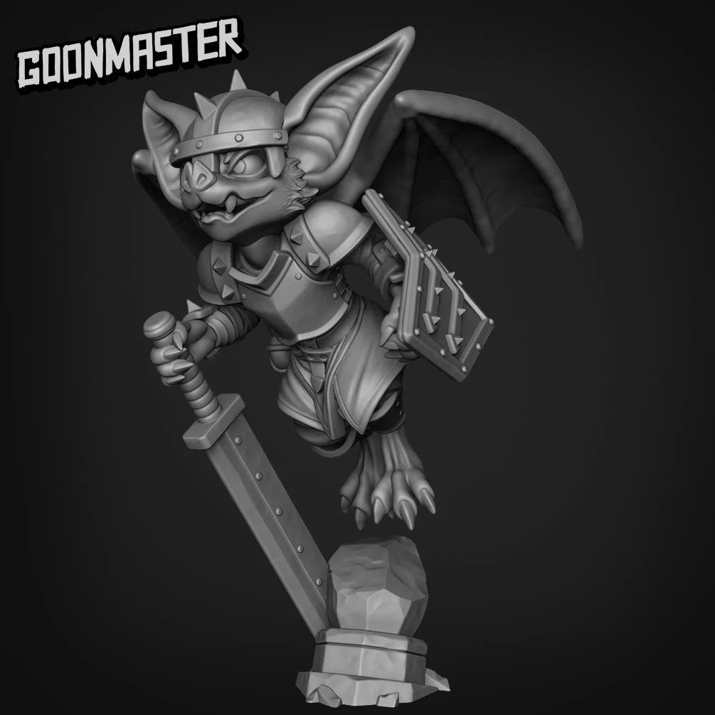 Heavy Metal Bat Miniature | For D&D, Pathfinder & More - Tabletop RPG & D&D miniature. Perfect for wargaming & collectors.