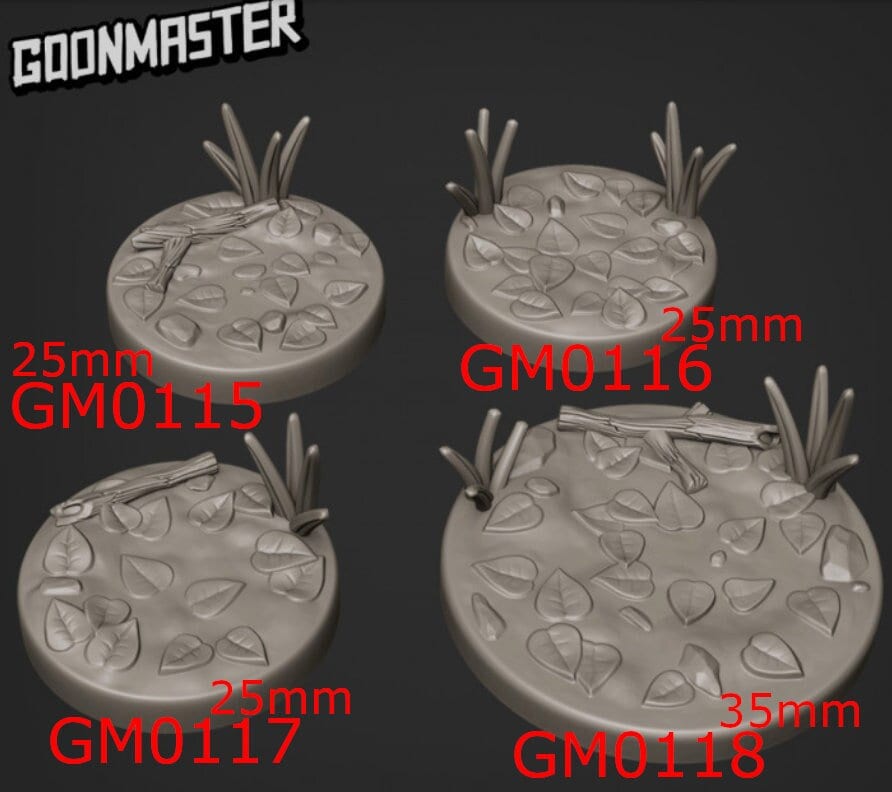 Leafy Bases, Goon Master, Dungeon and Dragons, RPG, Dnd, Pathfinder, Dnd, Scenery, Dnd Leafy Base, Nature, Building, 25mm/35mm Bases