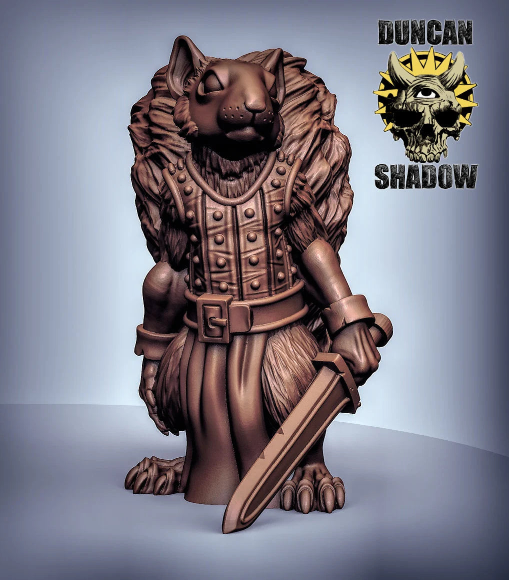 Squirrel Fighter Miniature | Enhance Your Tabletop Battles - Tabletop RPG & D&D miniature. Perfect for wargaming & collectors