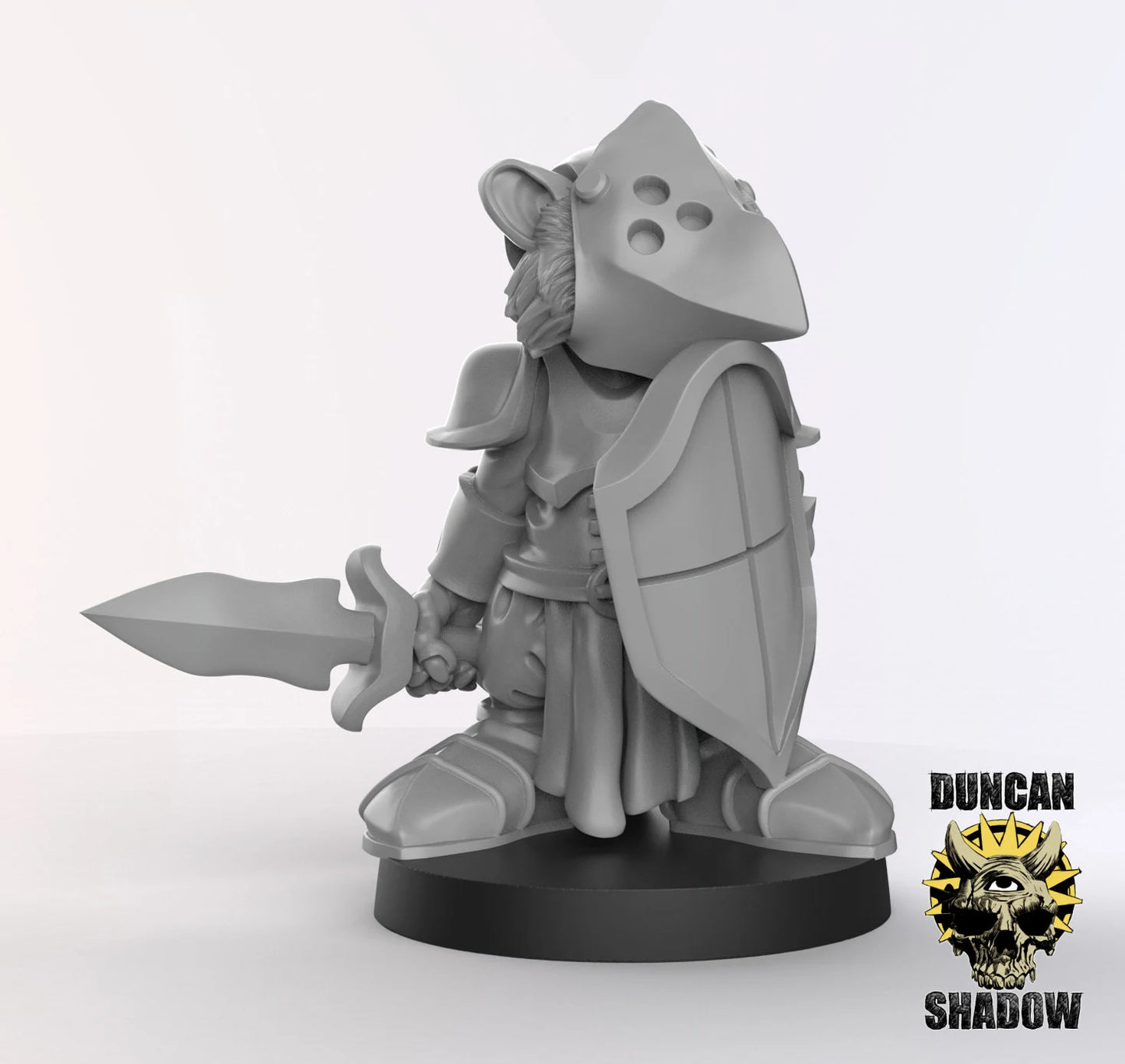 Racoon Fighter Miniature | Enhance Your Tabletop Battles - Tabletop RPG & D&D miniature. Perfect for wargaming & collectors.
