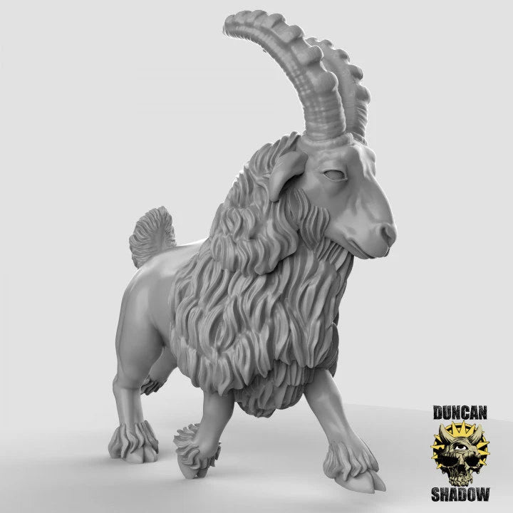 Wild Goat Miniature | For D&D, Pathfinder & More - Tabletop RPG & D&D miniature. Perfect for wargaming & collectors.